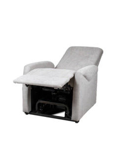 Poltrona massaggiante "siena" tessuto grigio con recliner elettrico, 75x93x105 cm